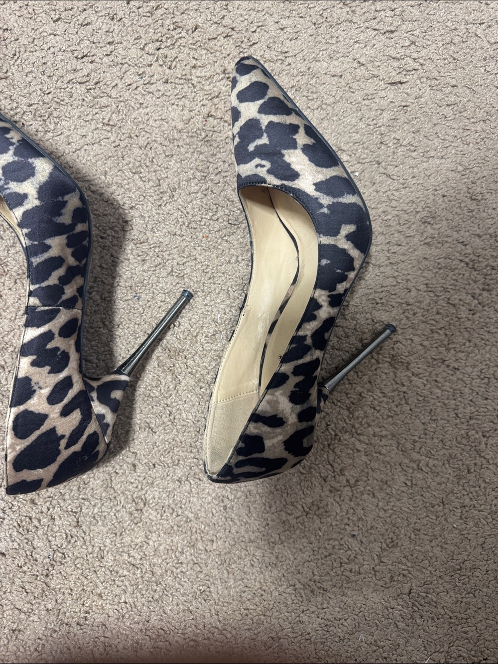Shoe Dazzle Leopard-Print Pointed Stiletto Pumps - Black & Cream